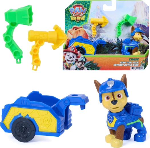 Spin Master Patrulla Canina Dino La Película figura de Chase con remolque de rescate y accesorios