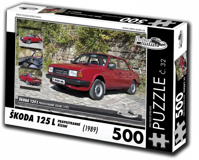 Puzzle RETRO-AUTA Škoda 125 L con volante a la derecha, 500 piezas