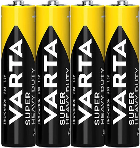 Pilas AAA VARTA SuperLife, zincocarbón, 4 uds