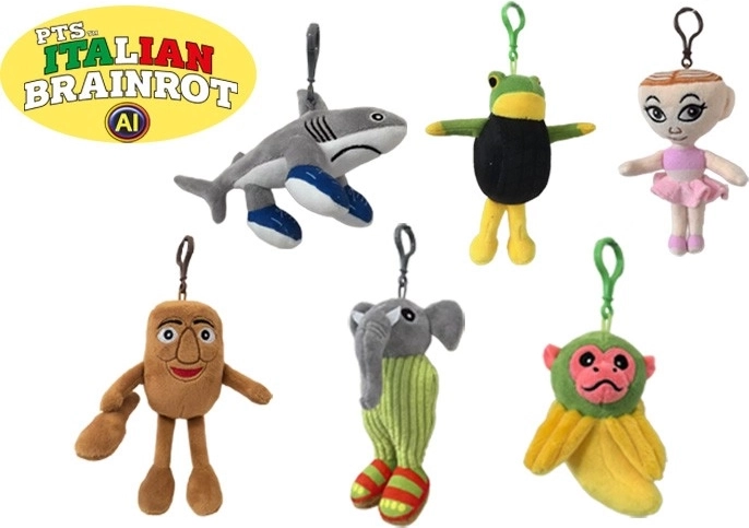 Llavero de peluche Brainrot 10 cm