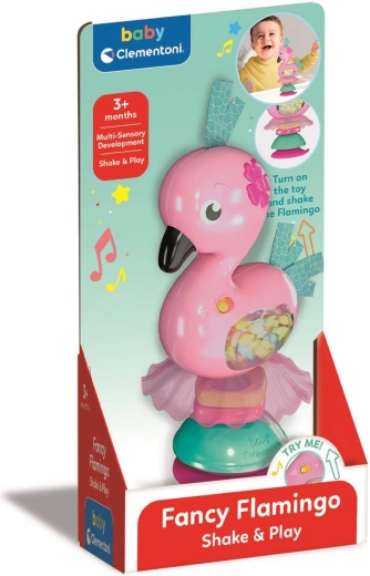 Sonajero interactivo flamenco con ventosa BABY CLEMENTONI