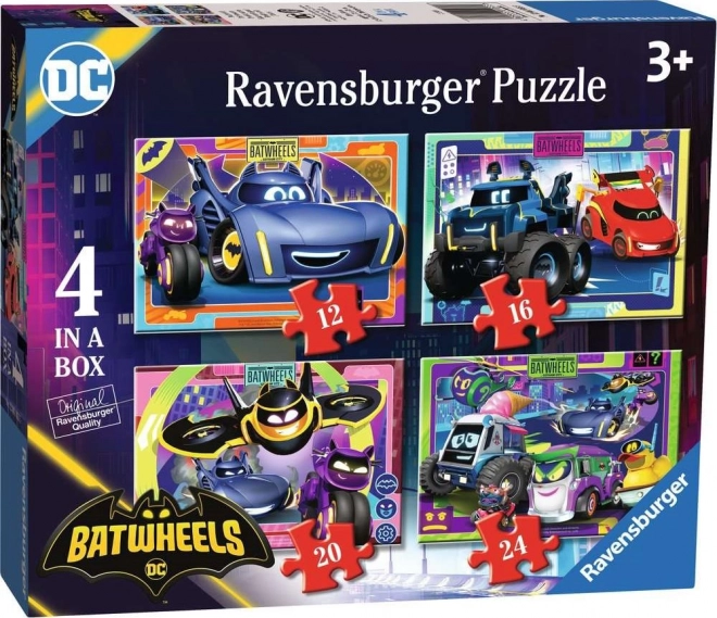 Puzzle Batwheels de Ravensburger, 4 en 1