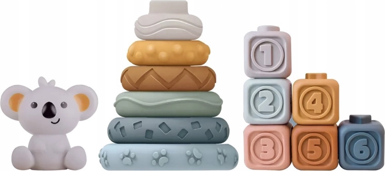 Cubos sensoriales suaves con números