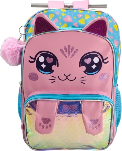 Mochila escolar infantil Gato rosa 42 cm