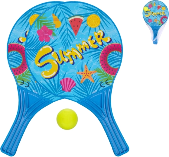 Palas de playa con pelota 37,5 cm – azules
