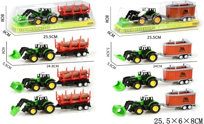 Tractor con remolque para niños