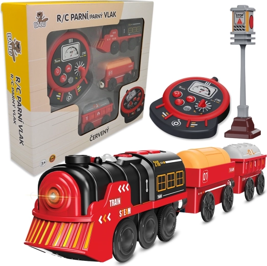 Tren de vapor RC Babu rojo