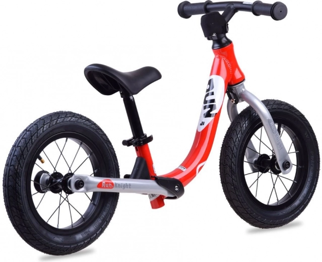 Bicicleta de equilibrio RoyalBaby Run Little Knight 12" con ruedas inflables – Roja