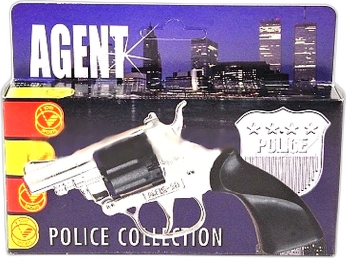 Colt plateado para cápsulas Agent 38 (8 disparos) - 1 pieza
