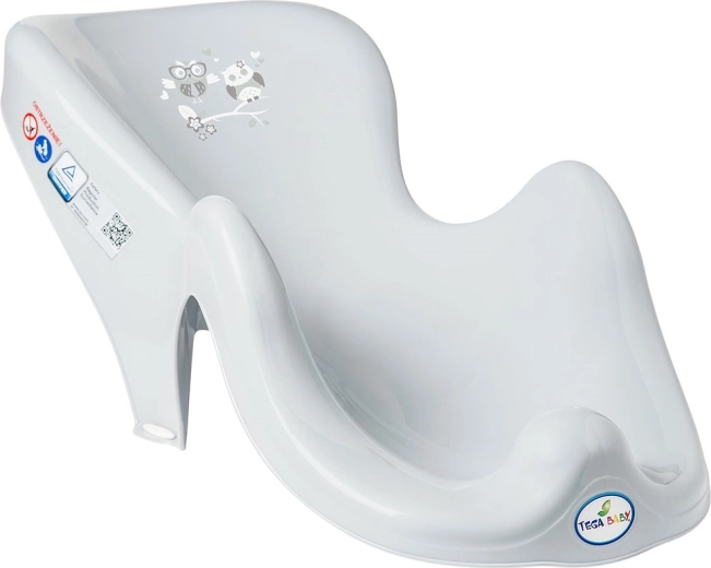 Tumbona de baño para bañera – búho, gris