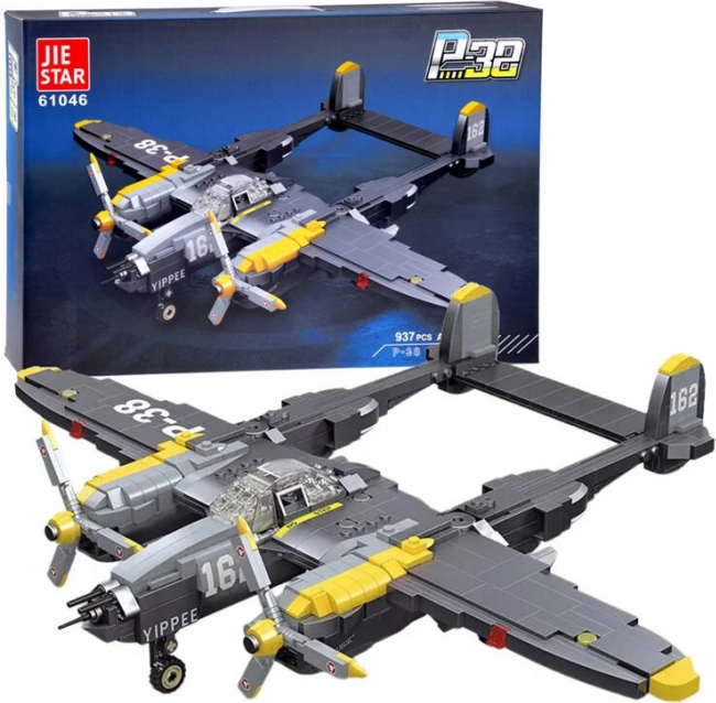 Kit de construcción técnico del avión de caza P-38 Lightning