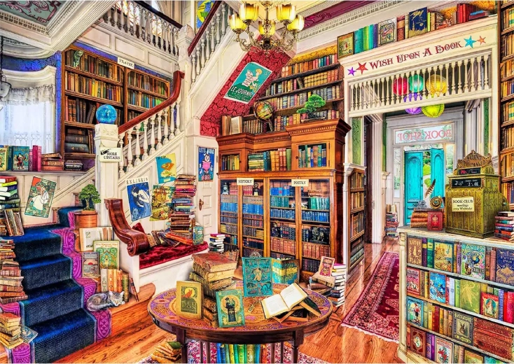Puzle de madera WOODEN CITY «Deseos en la librería» 4000 piezas