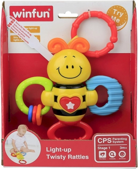 Sonajero luminoso de abeja con melodías para bebés