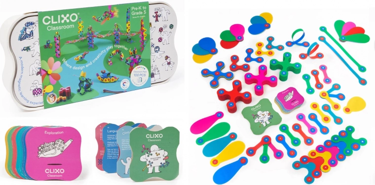 Clixo Classroom kit de construcción magnético 100 piezas