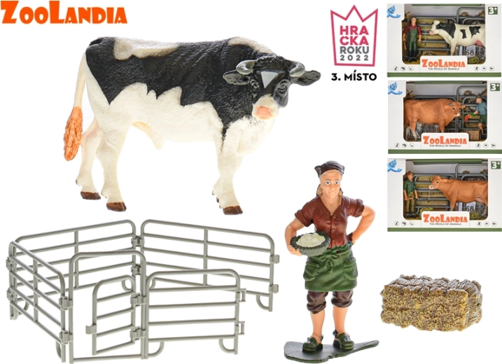Zoolandia vaca con accesorios – figura para granja (4 variantes)