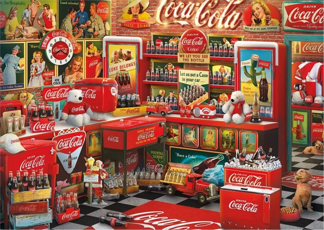 Puzzle SCHMIDT Coca-Cola – tienda nostálgica, 1000 piezas