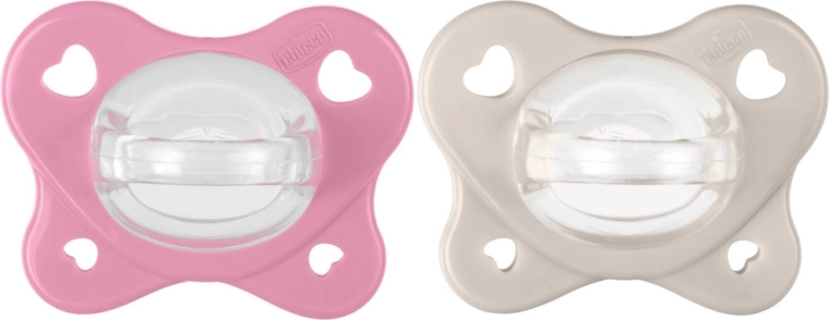 Chicco PhysioForma Dual Soft chupetes rosas 6–16 m, 2 uds