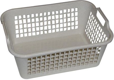 Cesta de plástico con asas 32 × 24 × 13 cm, rejillada, surtido de colores