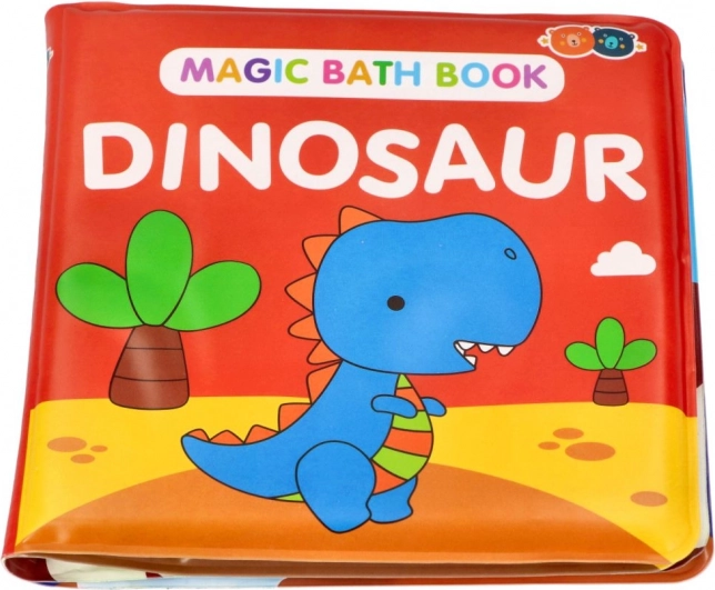 Libro mágico de baño a color con dinosaurios