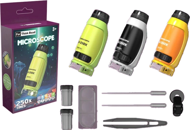 Microscopio de bolsillo portátil Sparkys para niños 250× - 1 unidad