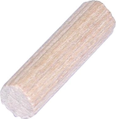 Espigas de madera estriadas 6 × 35 mm, 50 uds, FSC
