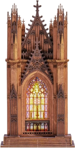 RoboTime Rolife maqueta 3D de madera catedral gótica twin tower con LED