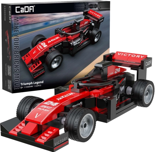 Set de construcción CaDA: coche urbano rojo Triumph Legend (123 piezas)