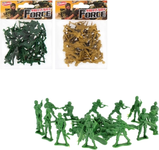Soldaditos de plástico en bolsa – set de 24 figuras