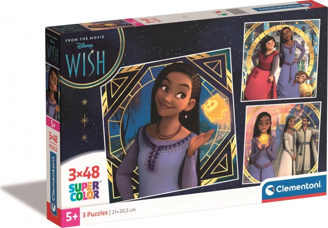 Puzle 3x48 piezas Square Disney Wish