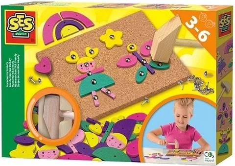 Tablero de corcho SES con martillito – set creativo