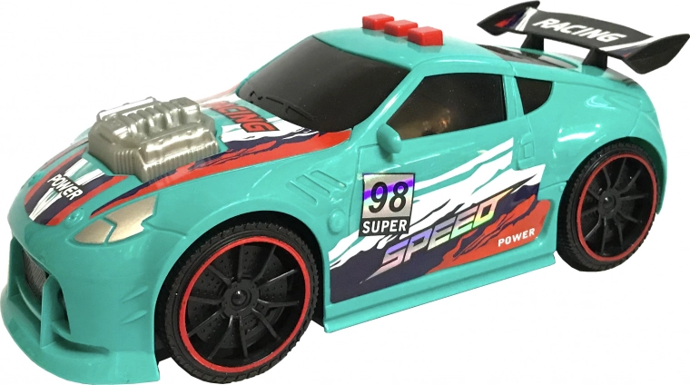 Coche de carreras con efectos 21 cm