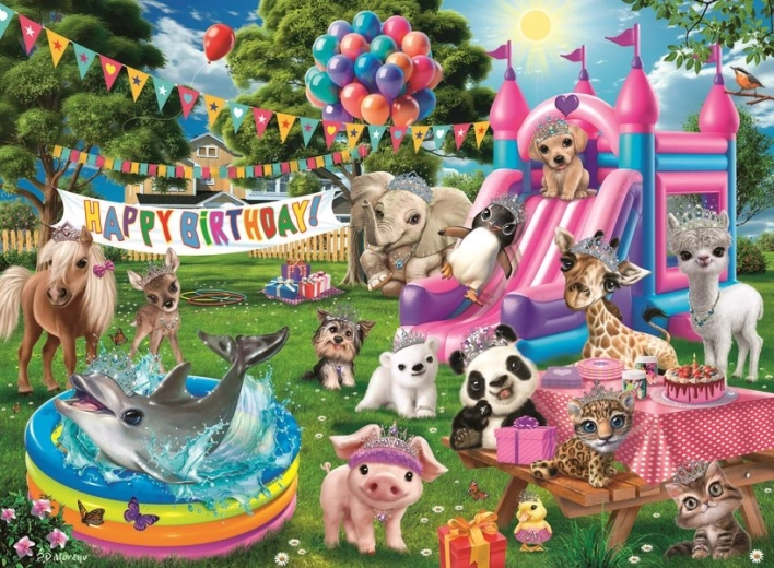 Puzzle Ravensburger Fiesta de cumpleaños animal XXL 100 piezas