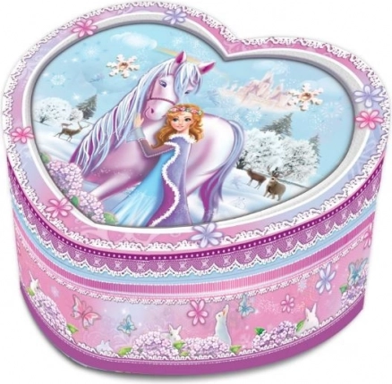 Pecoware Caja musical en forma de corazón - Caballo