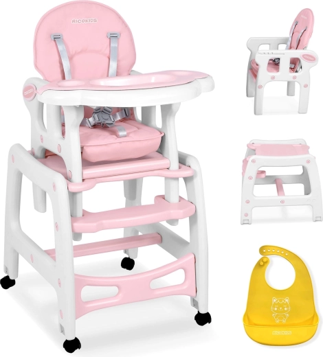 Trona multifuncional 5 en 1 RICOKIDS Sinco – rosa