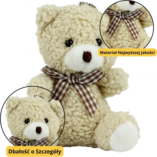 Llavero de peluche Osito beige 8 cm
