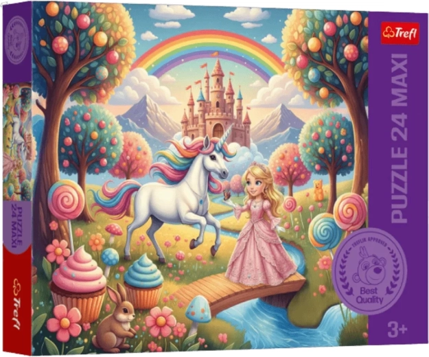 Puzzle Trefl Princesa y unicornio maxi 24 piezas