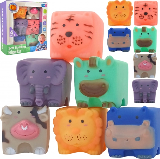 Woopie Cubos para la percepción sensorial y la motricidad - Animales, 6 uds