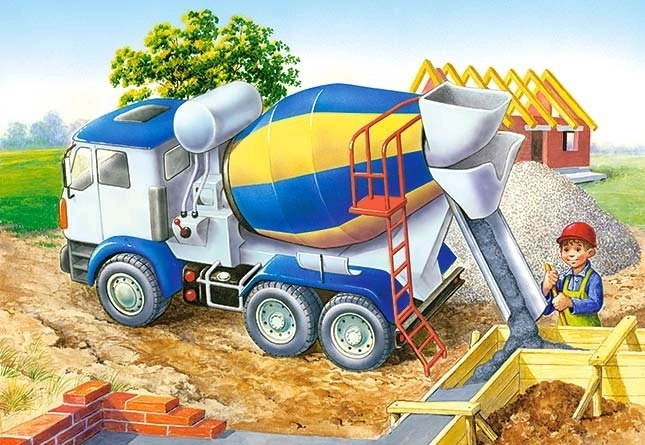 Puzzle Excavadora de obra de 60 piezas