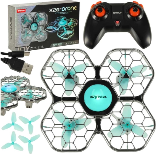Dron RC Syma X26PRO 2,4 GHz Wi‑Fi negro