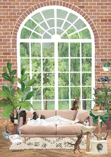 Puzzle Refugio de gatos 1000 piezas MAGNOLIA