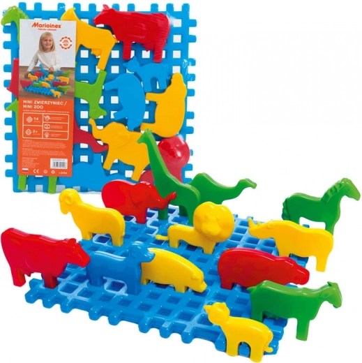 Marioinex mini zoo de animales – juego de construcción de waffles 14 piezas