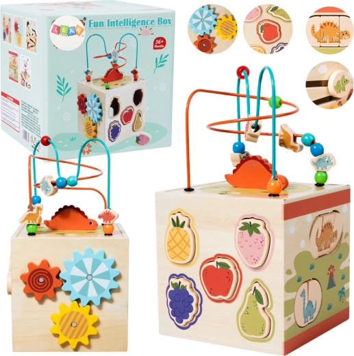 Cubo educativo sensorial de madera Montessori