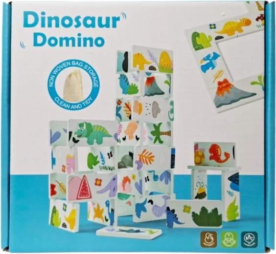 Dominó de madera – dinosaurios