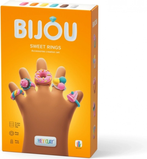 HEY CLAY BIJOU Sweet Rings – set para crear anillos dulces