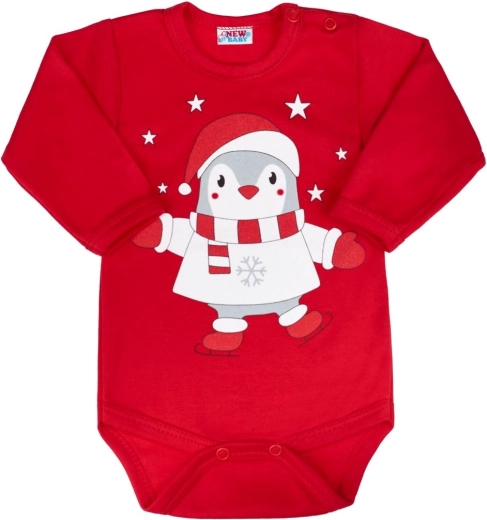 Body para bebé de manga larga New Baby Winter Penguin