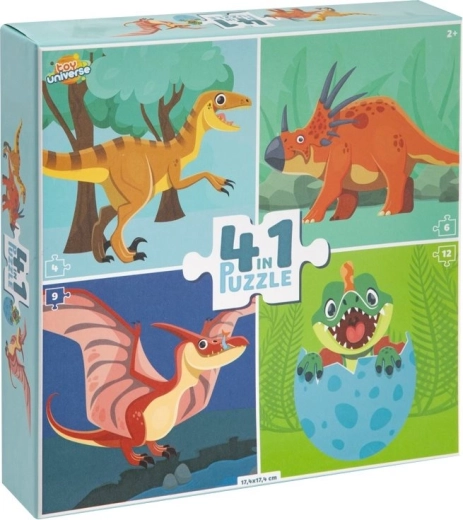Puzle de dinosaurios 4 en 1 TOY UNIVERSE