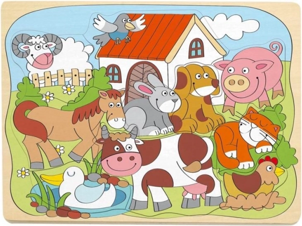 Puzle de madera de animales para los más pequeños