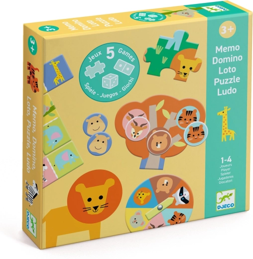 Djeco set de 5 juegos – animales de la sabana