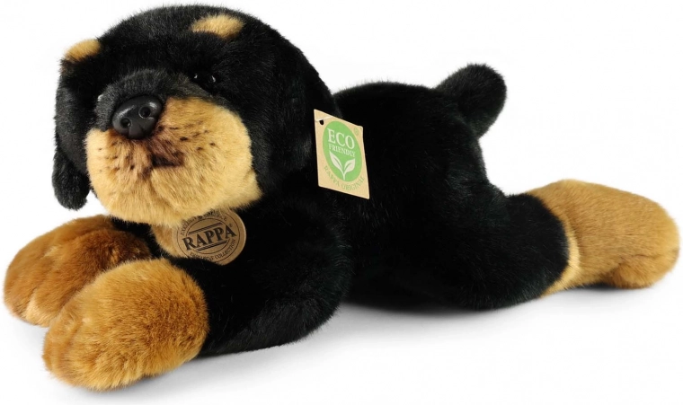 Perro de peluche rottweiler tumbado 30 cm eco-friendly