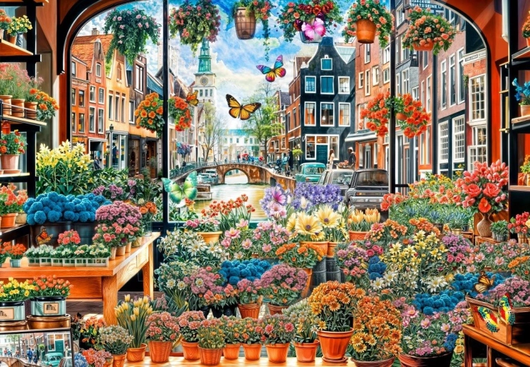 Puzzle «El secreto floral de Ámsterdam» 1000 piezas
